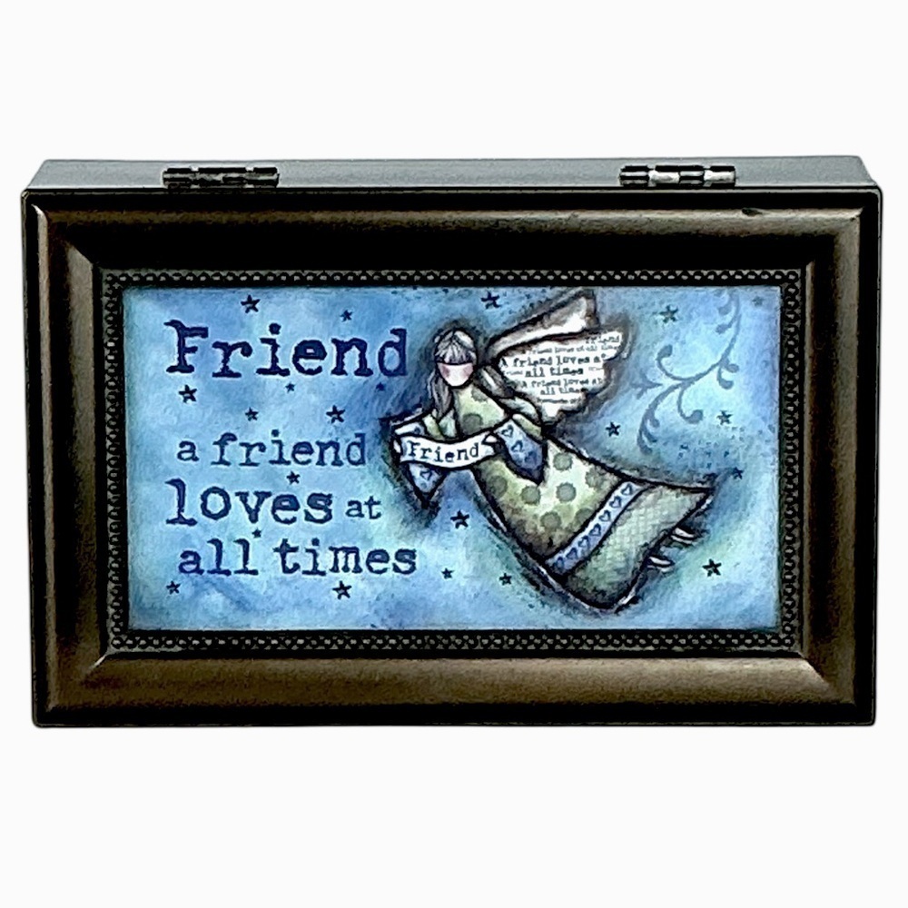 Wind Up Jewelry Music Box Angel Friend by Robin Davis Plays Beethoven Fur Elise